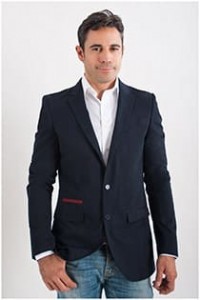 Katoenen colbert van Plus Man lengte maten