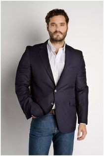 Casual viscose blazer van Plus Man