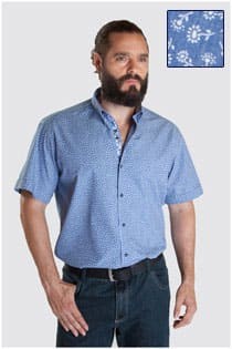 Print overhemd korte mouw van Plus Man.