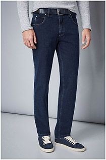 Extra lange 5-pocket jeansbroek met stretch van Pionier.