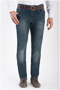 Extra lange 5-pocket elastische jeans van KAM Jeanswear.