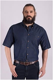 Denim korte mouw overhemd van GCM Originals