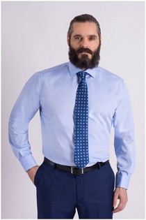 Uni extra lang dressoverhemd van Plusman
