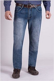 Zwaar gewassen 5-pocket jeansbroek van Koyote.