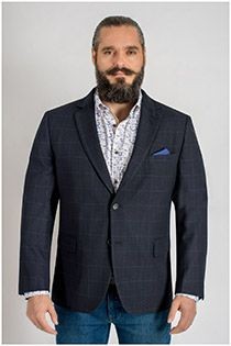 Viscose colbert van Plus Man.