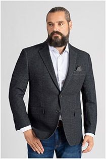 Viscose stretch-colbert van Plus Man.
