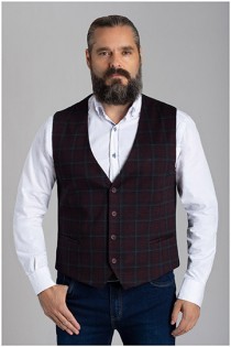 Ruiten gilet van Plusman