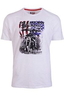 Redfield T-shirt korte mouw met borstprint.