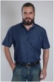 Jeans overhemd korte mouw Casamoda