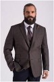 Extra lang colbert van Plus Man viscose