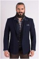 Elastisch casual colbert van Plusman