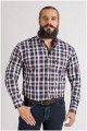 Lange mouw ruiten overhemd van Plus Man EXTRA LANG