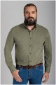Uni twill overhemd van Plusman