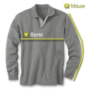 Maattabel t-shirts